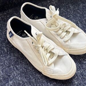 Joules Off-White Canvas Sneakers
